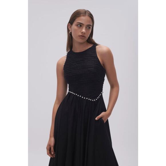 Aje Florence Pearl Trim Midi Dress - Picture 4 of 15